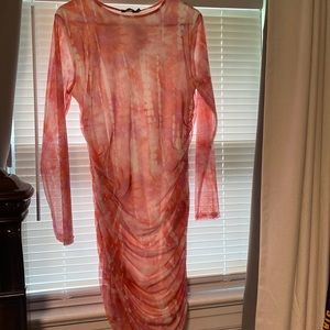 Mesh body-com mini dress